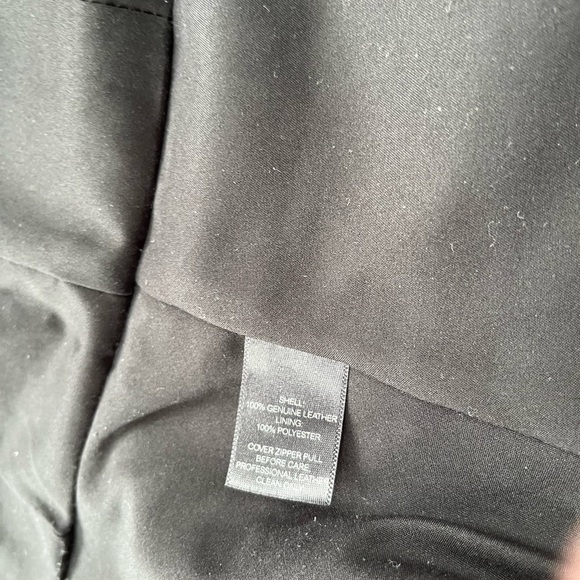 💔 SOLD 💔 White House Black Market Black Leather Peplum Jacket - Picture 8 of 13